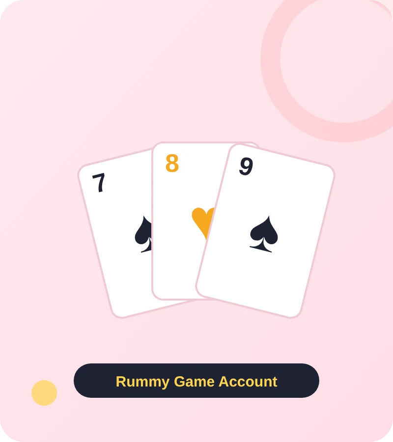 Daman rummy account profile with playing cards for rummy game login and register